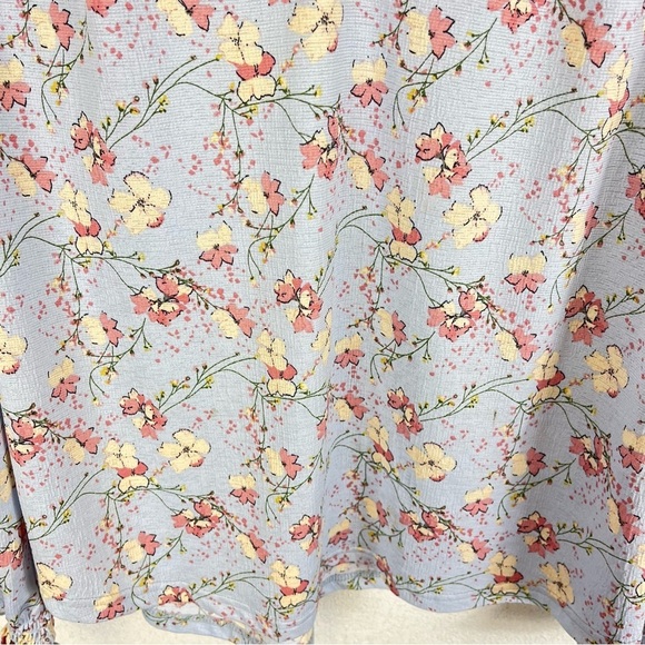 2/$25 MELLODAY Floral Lavender Purple Business Casual Feminine Pretty Blouse L - Picture 6 of 11